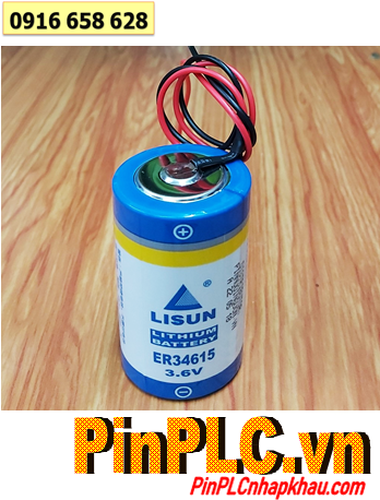 Lisun ER34615 (dây CẮM); Pin nuôi nguồn Lisun ER34615 lithium 3.6v D 19000mAh chính hãng